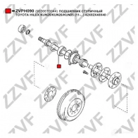 Подшипник ступицы колеса ZZVF ZVPH090 1424523008 SD 5TRN - Изображение 3