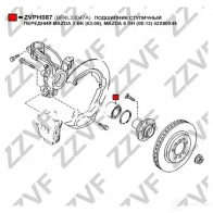 Подшипник ступицы колеса ZZVF P7QV 5N 1424523005 ZVPH087 - Изображение 3