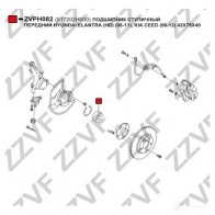 Подшипник ступицы колеса ZZVF ZVPH082 I9U H6Q 1424523002 - Изображение 3