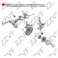 Подшипник ступичный передний 45X84X41 ZZVF ZVPH113 28 7A0 1424523020 - Изображение 3