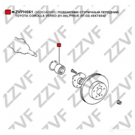 Подшипник ступицы колеса ZZVF MH8 0KA 1424522987 ZVPH061 - Изображение 3