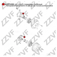 Подшипник ступицы колеса ZZVF D9F P9UR ZVPH080 1424523000 - Изображение 4