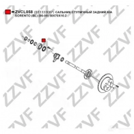 Подшипник ступицы колеса, комплект ZZVF T 53SN 1424522918 zvcl058 - Изображение 3