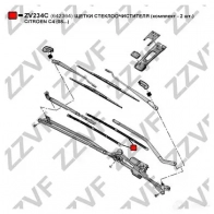 Щетка стеклоочистителя ZZVF ZV234C 1437882409 K 6AZO - Изображение 2