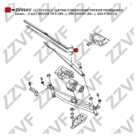 Щетка стеклоочистителя ZZVF S RU7D1 ZV99AV 1424535348 - Изображение 2