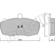 Тормозные колодки, дисковые, комплект METELLI 22-0692-0 1212738 209 04 V513W