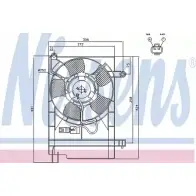 Вентилятор радиатора двигателя NISSENS 0QGEIM ASI J4I 1222915 85750