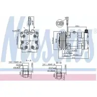 Компрессор кондиционера NISSENS 20-10097 89518 1223989 12304 999