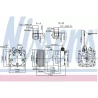 Компрессор кондиционера NISSENS 89869 1224062 4822 3551 405C1