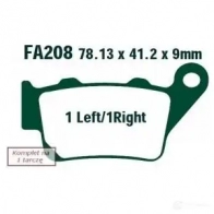 Тормозные колодки, комплект EBC fa208tt 1437391034 X PU8Z