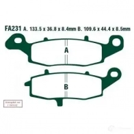 Тормозные колодки, комплект EBC fa231hh H2 7CD 1437391774