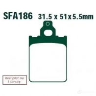 Тормозные колодки, комплект EBC 1437390454 Q UXD5 sfa186