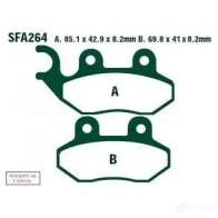 Тормозные колодки, комплект EBC sfa264 1437390515 DJ HPPF