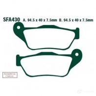 Тормозные колодки, комплект EBC sfa430 H MGWGLZ 1437392263