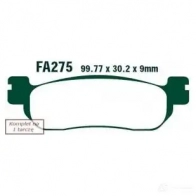 Тормозные колодки, комплект EBC sfa275 1437392280 0K7S ZGF