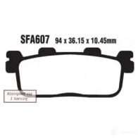 Тормозные колодки, комплект EBC sfa607 M W1F1US 1437392422