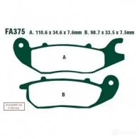 Тормозные колодки, комплект EBC sfa375 1437392431 R95Q M