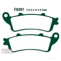 Тормозные колодки, комплект EBC FQC LYF2 sfa281 1437392125