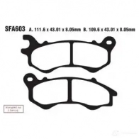 Тормозные колодки, комплект EBC 1437392443 sfa603 G JLKP6V
