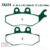 Тормозные колодки, комплект EBC sfa374 DYO57 8 1437392316