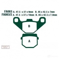Тормозные колодки, комплект EBC sfa083 BHWMD R 1437392094