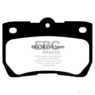 Тормозные колодки, комплект EBC 0FY7WA Q dp41586r 1437393006