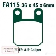 Тормозные колодки, комплект EBC BM9CW Z 1437390697 fa115