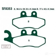 Тормозные колодки, комплект EBC sfa353hh 1437390709 O7Y TS
