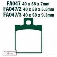 Тормозные колодки, комплект EBC 1437393255 sfa047hh T99L KX1