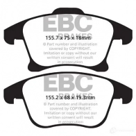 Тормозные колодки, комплект EBC 1437393577 8A Q73 dp42159r
