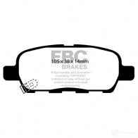 Тормозные колодки, комплект EBC dp41666r 1437393582 92OX 4