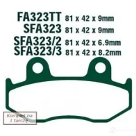 Тормозные колодки, комплект EBC 6 ZQZWA1 sfa323hh 1437390749
