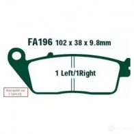 Тормозные колодки, комплект EBC OEYEMD F sfa196hh 1437390751