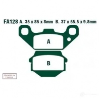 Тормозные колодки, комплект EBC fa128tt 1437393229 CKZJ9 R