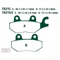 Тормозные колодки, комплект EBC fa2152 1437390953 GSF I3
