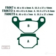 Тормозные колодки, комплект EBC fa0673 U LS2Q 1437390932