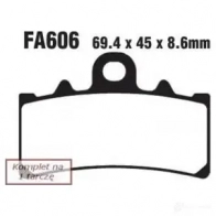 Тормозные колодки, комплект EBC fa606 1437391654 C2L DO