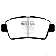 Тормозные колодки, комплект EBC dp41295r 1437394370 8UK0 0CQ