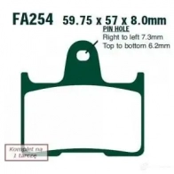 Тормозные колодки, комплект EBC fa254v A HC0SAW 1437393158