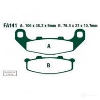 Тормозные колодки, комплект EBC EY5 D68P fa141 1437391127