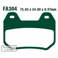 Тормозные колодки, комплект EBC fa304 1437391145 U AN4H