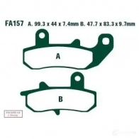 Тормозные колодки, комплект EBC fa157 FDPV A 1437391224