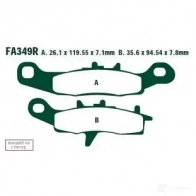 Тормозные колодки, комплект EBC 1437391496 PW XFG fa349r