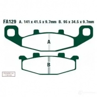 Тормозные колодки, комплект EBC fa129hh IXB O0F8 1437391641