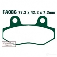 Тормозные колодки, комплект EBC 7ZA R0 1437394011 fa086hh