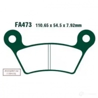 Тормозные колодки, комплект EBC fa473 1437391988 74O 0KC