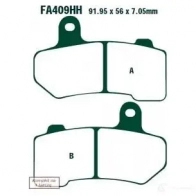 Тормозные колодки, комплект EBC fa409hh P W1VZ 1437391976