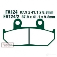 Тормозные колодки, комплект EBC fa1242hh 1437391778 HXVF4 3