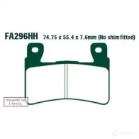 Тормозные колодки, комплект EBC 1437391709 fa296hh LS EGNUO
