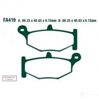 Тормозные колодки, комплект EBC 40AIR HG 1437391777 fa419hh